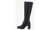 Tamaris μαύρη under the knee μπότα με χοντρό τακούνι 1-25515-41 001 Γυναικείες  Μπότες